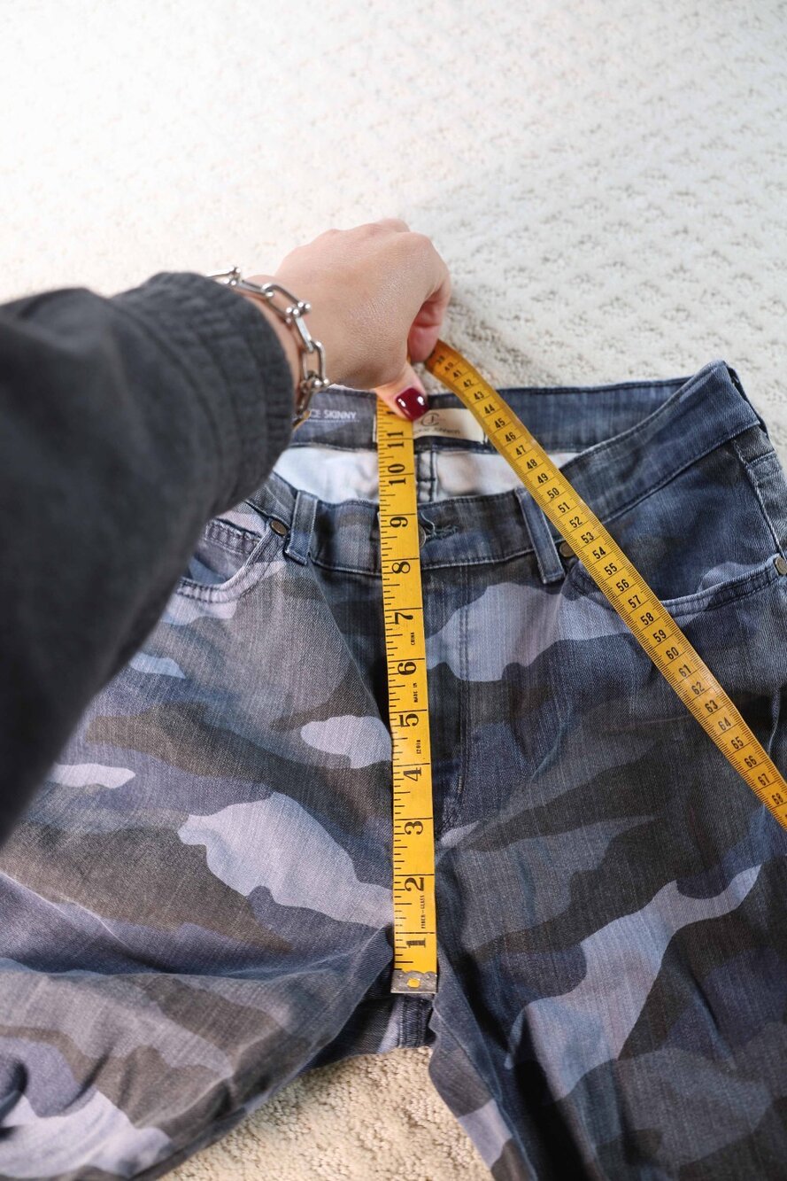 CJ by Cookie Johnson Peace Skinny Jeans Women's Blue Camo Camouflage USA Size 29 - Picture 7 of 10